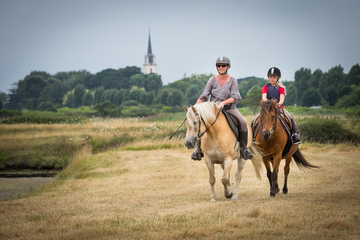 On horseback