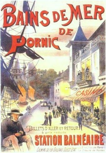 Affiche Bains de mer de Pornic en vente à l'Office de Tourisme