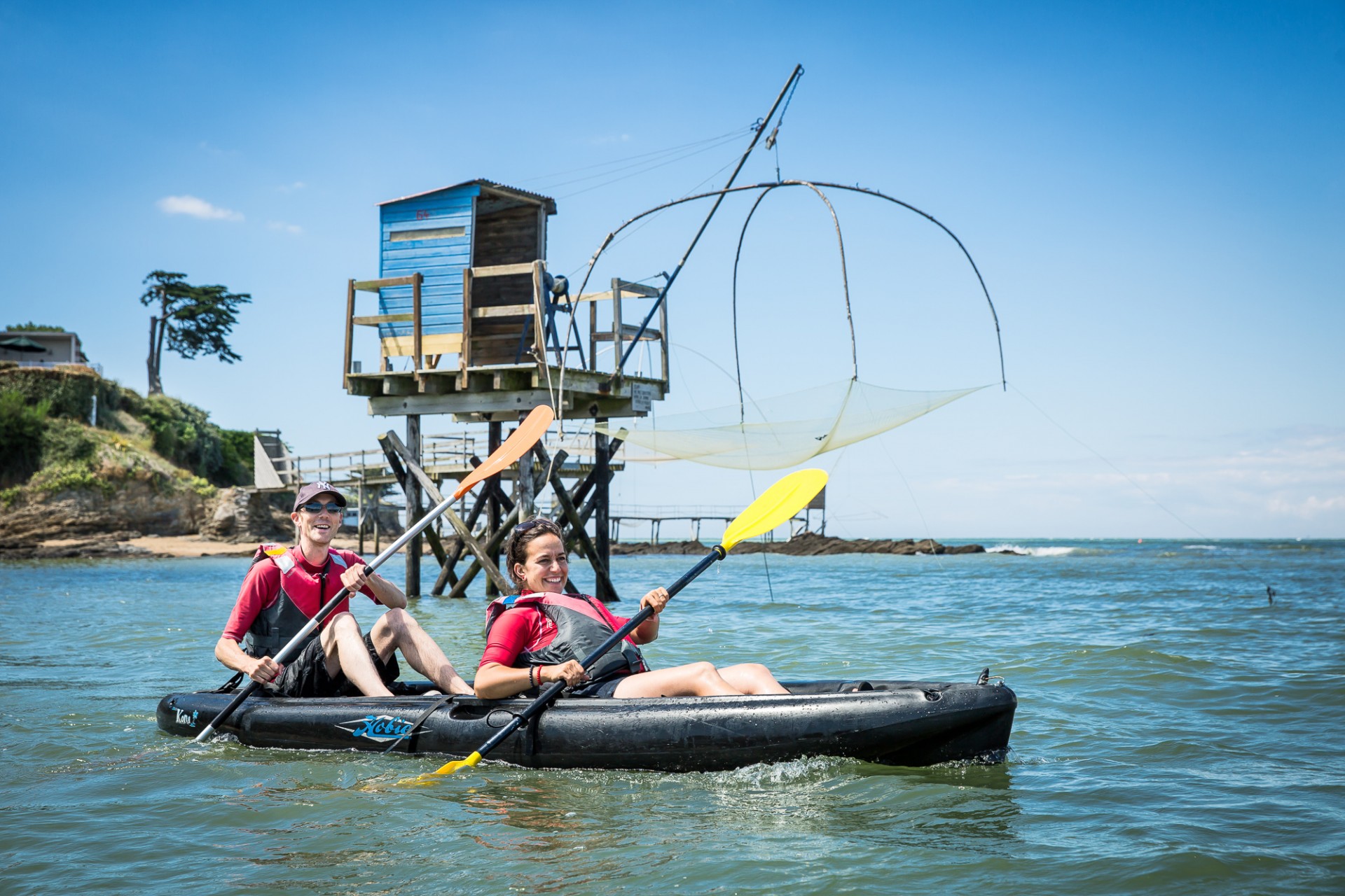 balade en kayak, balade en kayak en amoureux, kayak en mer, kayak la plaine sur mer, destination pornic, kayak nomade