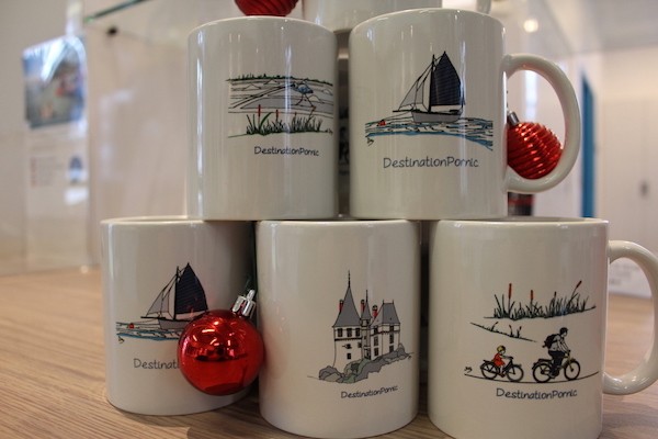 Mugs, mugs destination pornic, tasse, pecherie, idées cadeaux, idées cadeaux noel, cadeaux noel