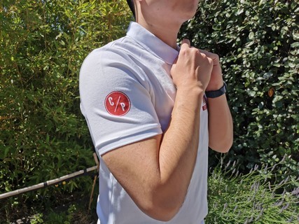 POLO BLANC ET BORDEAUX, CAP SUR PORNIC