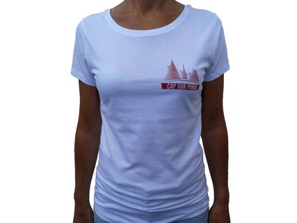 TEE SHIRT FEMME BLANC CAP SUR PORNIC