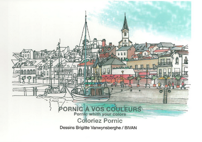 coloriage pornic, dessins pornic, carnet coloriages bivan, bivan pornic