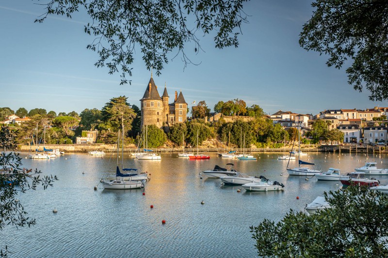 Pornic, chateau pornic, vue sur chateau, destination pornic, patrimoine pornic