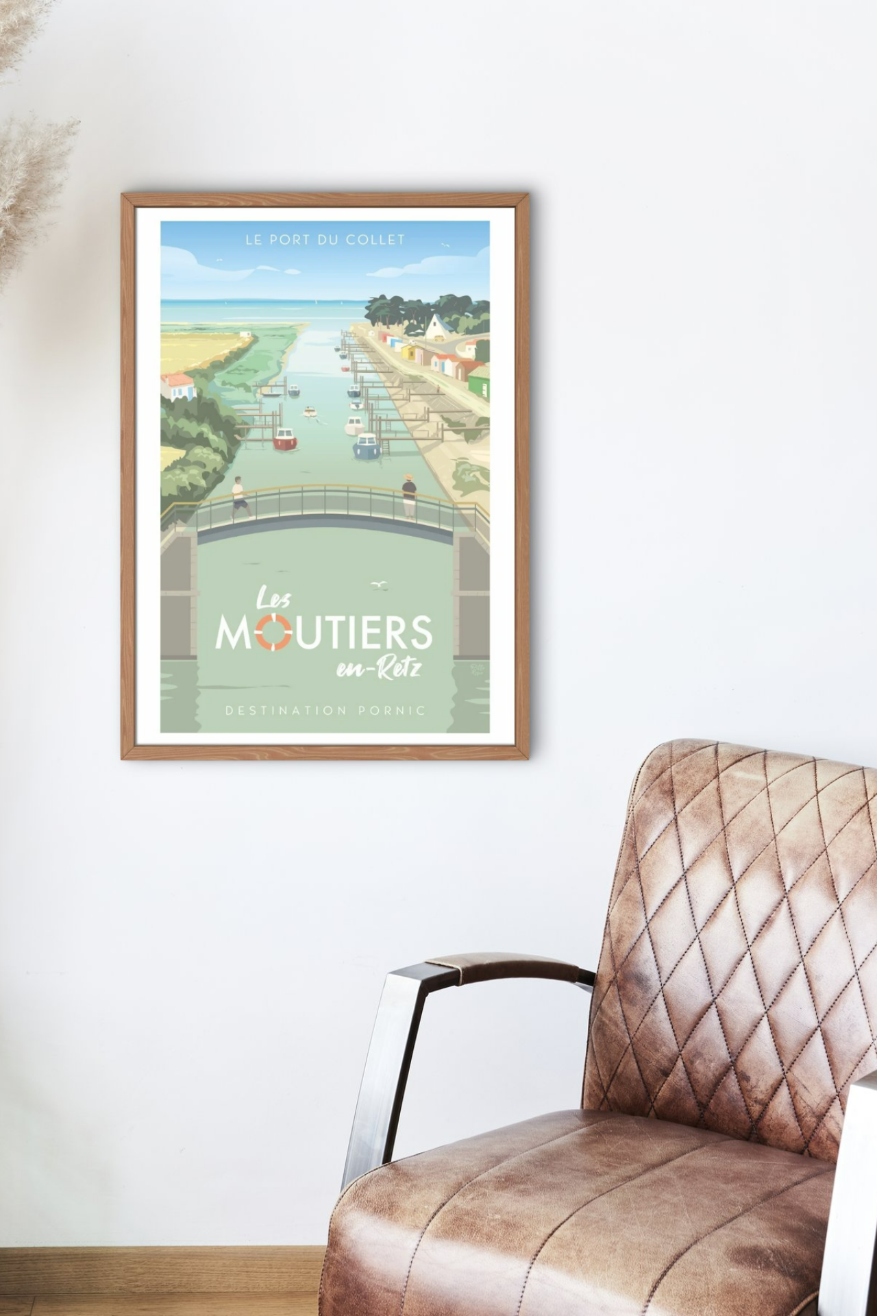 affiche vintage Les Moutiers-en-Retz - &copy; Canva PRO