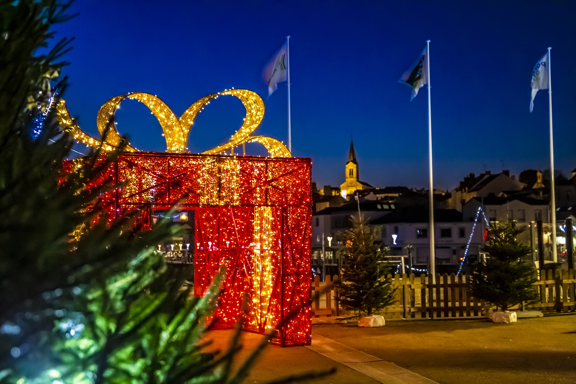 Fêtes de fin d'année ville de Pornic port Noël décoration sapin animations évènements - © Ville de Pornic