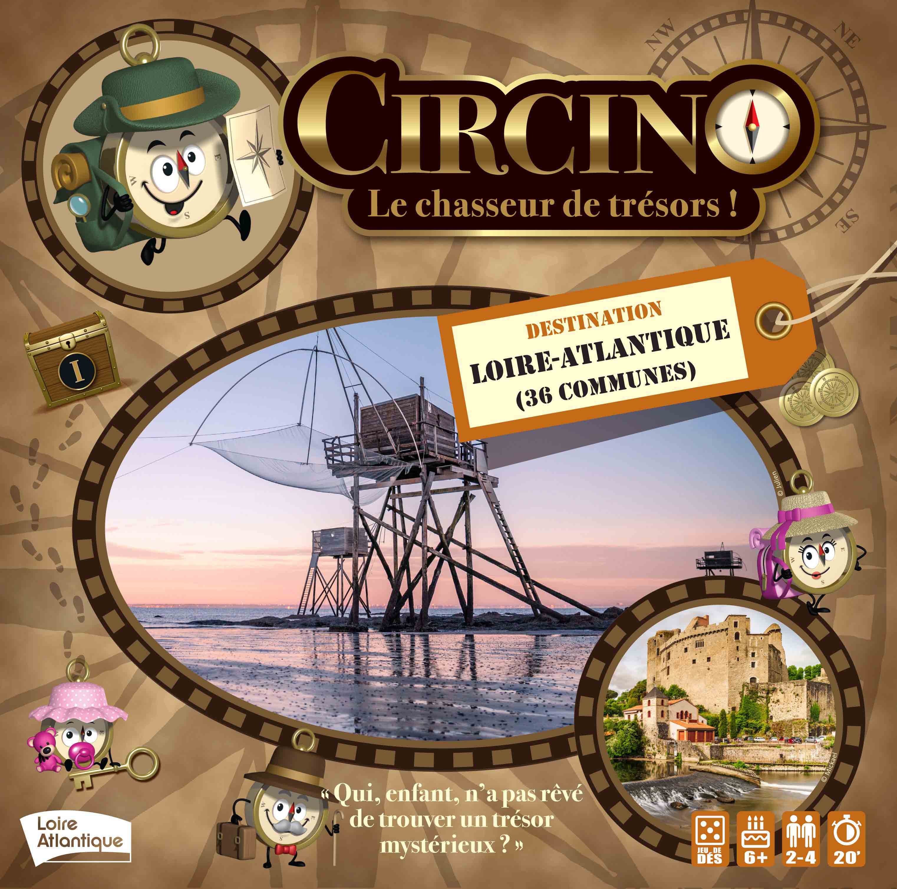 Jeu de société Circino Destination Loire-Atlantique Pornic activité famille enfants vacances - © Creacom Games
