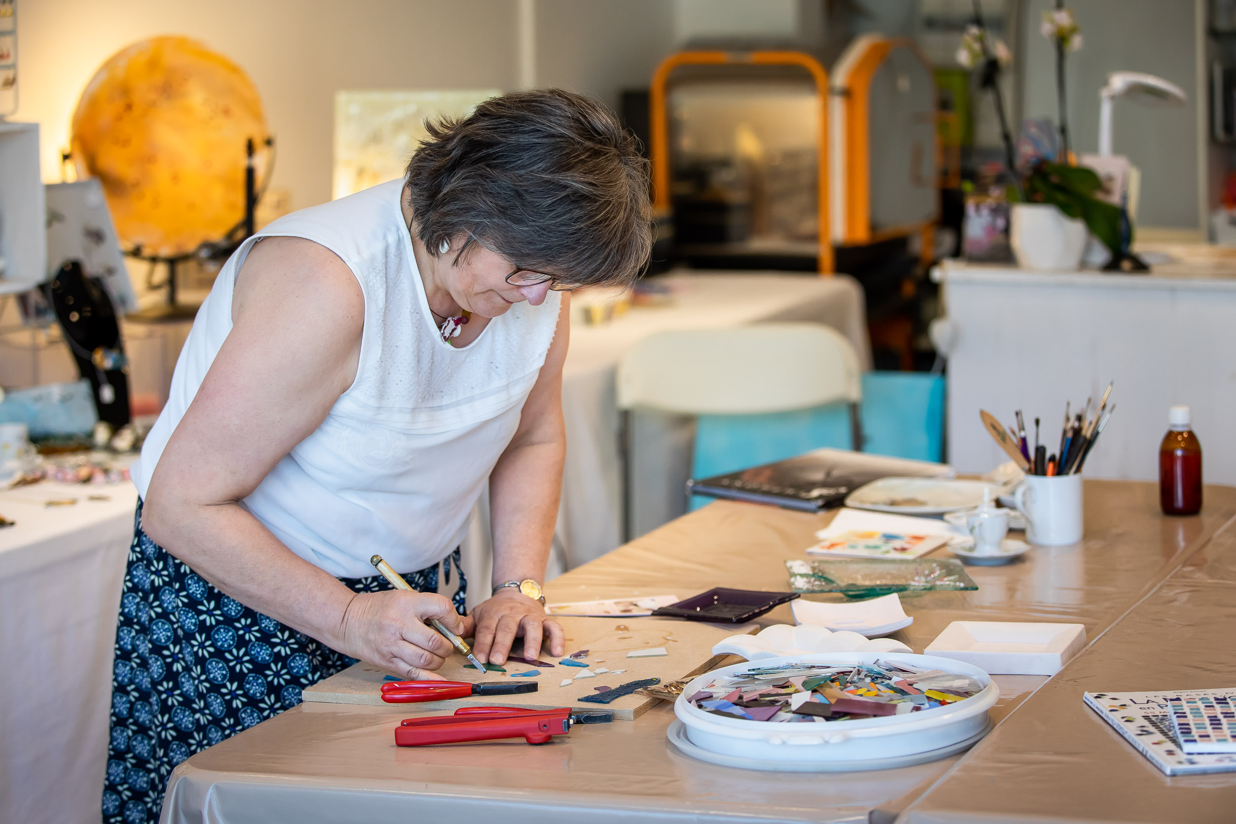 Künstler Atelier Besuch Handwerker Kinder Eltern Familie - © Mélanie Chaigneau