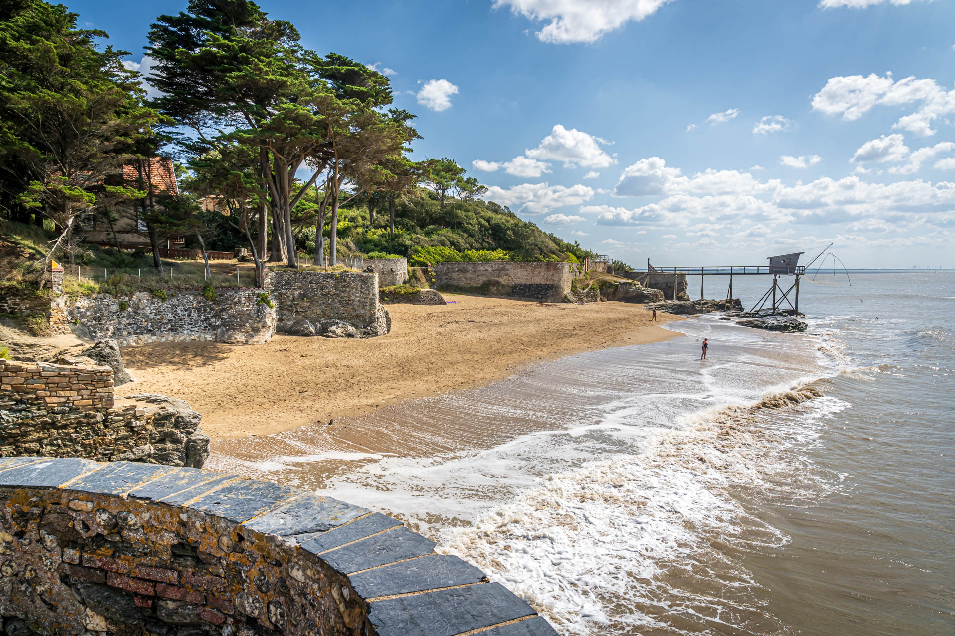 La Bernerie-en-Retz Pornic Loire-Atlantique océan plage à marée haute - © Stéphane Grossin
