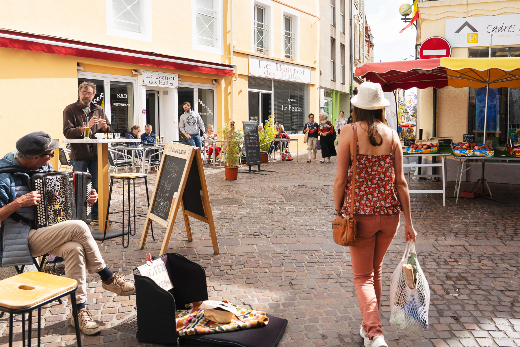 Marché à Pornic produits locaux vacances producteurs alimentation courses loire-atlantique - &copy; Elise Fournier