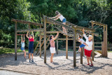 play area jardin des lakas la plaine-sur-mer zip line picnic tables