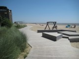 jeux de plage et platelage haut de plage