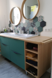 Wooden bathroom furniture Prefailles