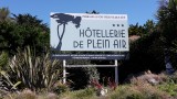 Panneau à l'entrée du camping