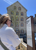 Panneau circuit interprétation du patrimoine Quai l'Herminier Ville basse Port Minoterie Pornic