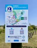 Panneau du circuit 3 des chemins de la forme dans le jardin de la Ria