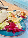 Restaurant La Cabane des Sablons, wrap, plage