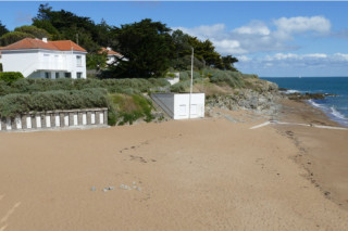 Cabines de plage à Port-Meleu