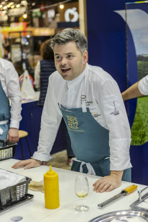 Sylvain Belouin, chef du restaurant Le 21 à Pornic, au Salon de l'Agriculture 2025