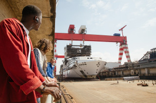 Visite des Chantiers de l'Atlantique à Saint-Nazaire