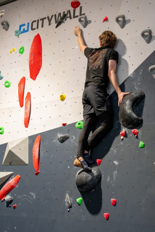 Bloc session, salle d'escalade