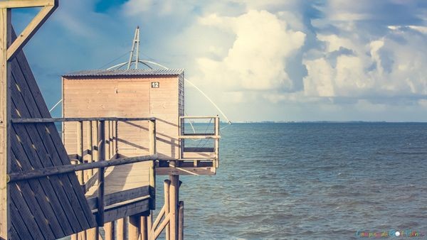 Cabane de pêcheurs, pecherie camping du Golf Pornic, mer, pêche, soleil, plage, pornic, sainte marie sur mer 