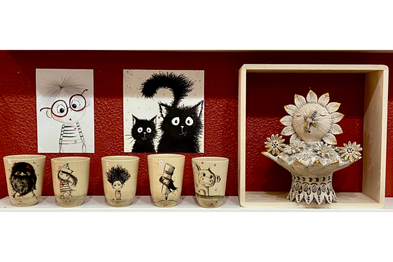 Le Nid des Bleuettes,  the workshop and shop in Pornic