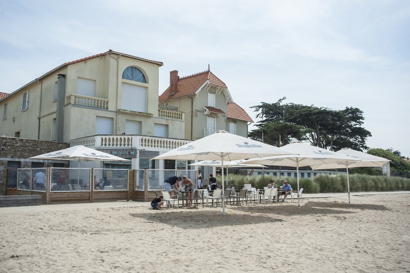 les tontons nageurs, la bernerie, restau rapide, plage, vue mer