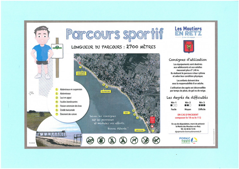 Parcours, Gesundheitsparcours, Sportparcours, Sport, les moutiers-en-retz, la bernerie en retz, destination pornic	