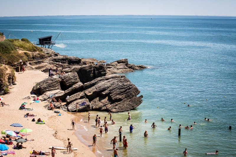 Pornic, plage de la birochère, plage, plage de pornic, destination pornic, loire atlantique