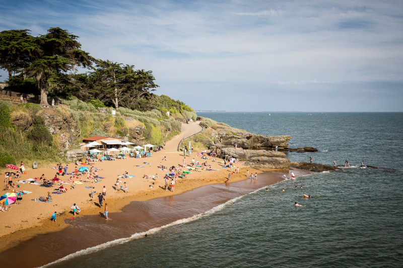 Pornic, plage des Sablons, plage de Pornic, Destination Pornic, beach, coast, côte de Pornic, creek