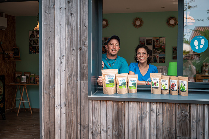 Spirulina de Retz La plaine sur mer ferme des roseaux lokales Produkt Besuch Unternehmen