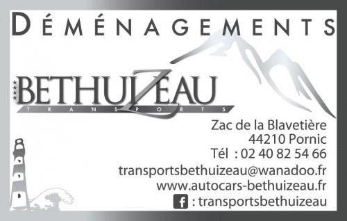 TRANSPORTS BETHUIZEAU DEMENAGEMENTS Carte de visite