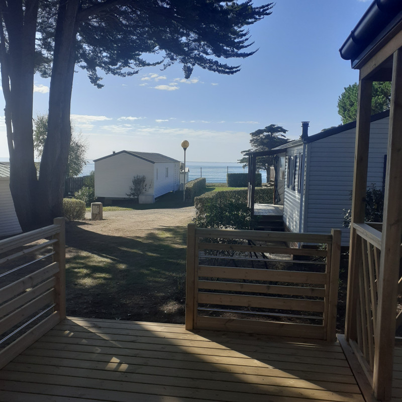 vue mer, mobil home, camping port meleu, pornic
