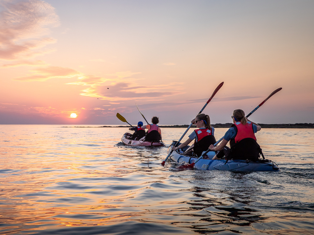 Kayak Nomade Préfailles coucher du soleil mer  - &copy; Mélanie Chaigneau