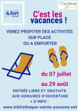 Activités des vacances à la bibliothèque