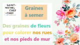 Distribution de sachet de graines Saint Michel Chef Chef mairie citoyen