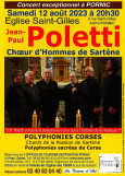 CONCERT: POLYPHONIE CORSE JEAN PAUL POLETTI ET LE CHOEUR D'HOMMES DE SARTÈNE PORNIC