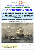 Conférence : le 1er tour du monde de Magellan et Elcano Pornic Michel Morin