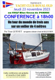 Conférence: un tour du monde de 3 ans sur un voilier de 4 mètres Pornic
