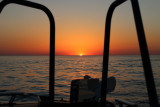 SONNENUNTERGANG AN BORD DER ATLANTIC HOPPER, Spaziergang am Meer pornic