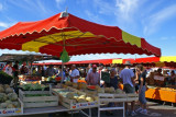 Lebensmittelmarkt Frischprodukte traditioneller Markt Saint-Michel-Chef-Chef Tharon-Plage