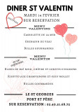 Menu de la Saint Valentin 2023 - Le St Georges à Port-Saint-Père