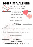 Menu de la Saint Valentin 2023 - Le St Georges à Port-Saint-Père
