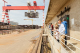 Visite des chantiers de l'Atlantique à Saint-Nazaire