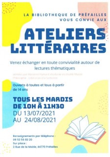 Affiche ateliers litteraires