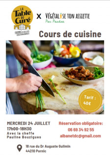 Atelier cuisine à La Table du Curé Pornic