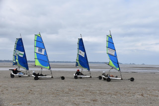 char à voile avec la srb