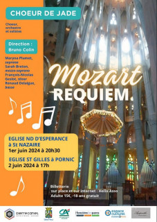 Concert de Choeur de Jade: le requiem de Mozart pornic