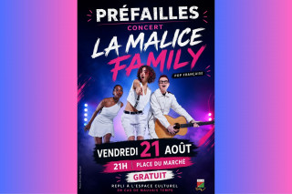 Concert podium avec La Malice Family